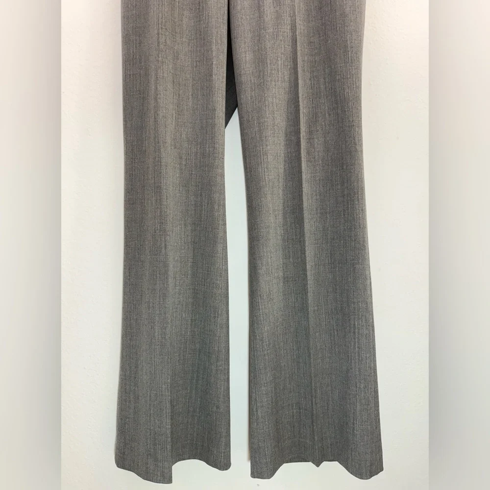 Lafayette 148 Gray Wool Wide Leg Pants Women's Size 14 NWT